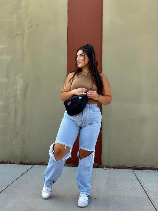 Cello Distressed Straight Leg Jeans - 9