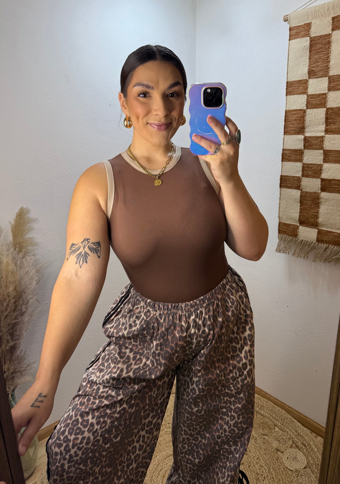 Essential Ribbed Bodysuit : Milk Chocolate