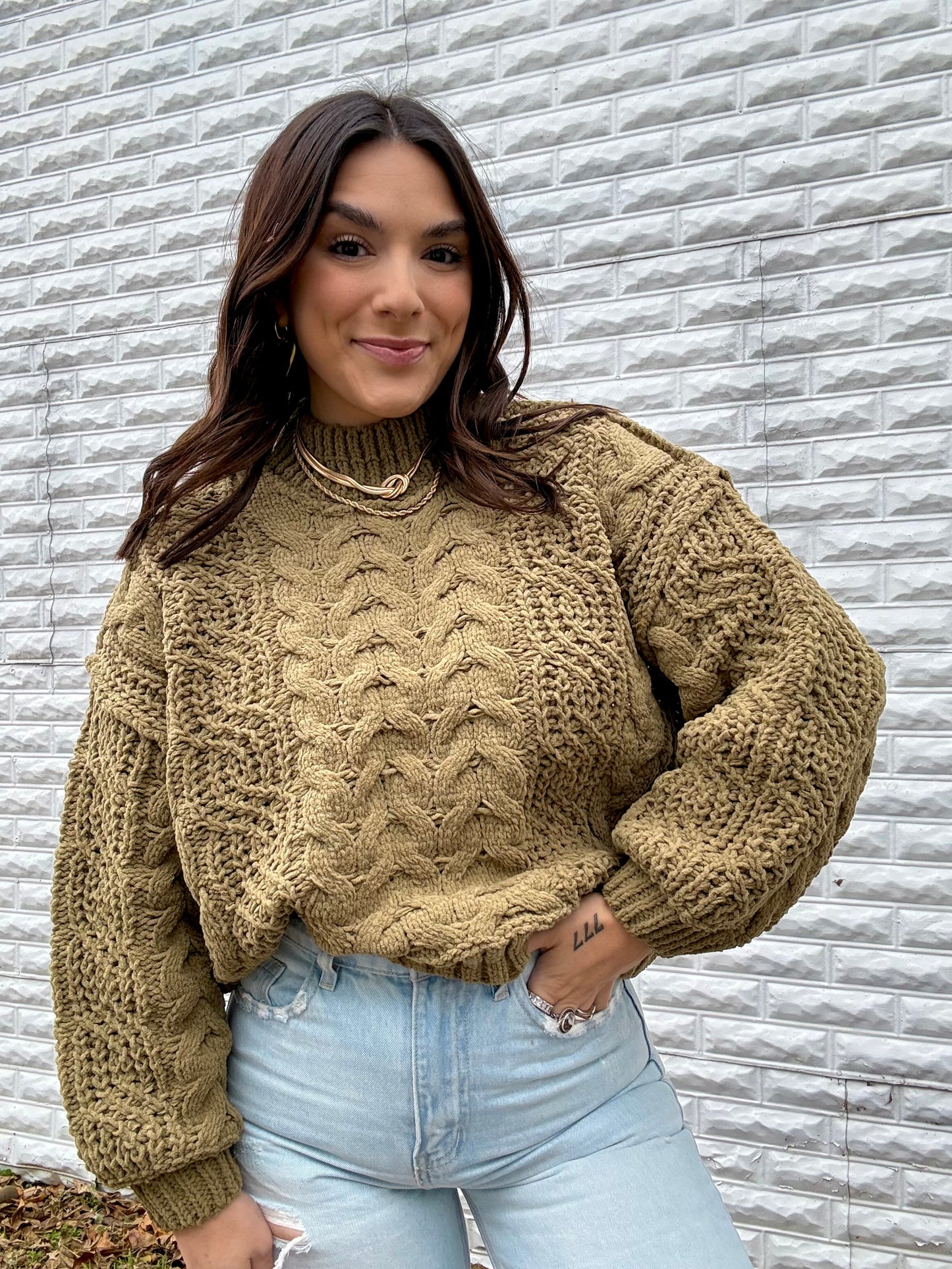 Vintage Vibes Moss Sweater