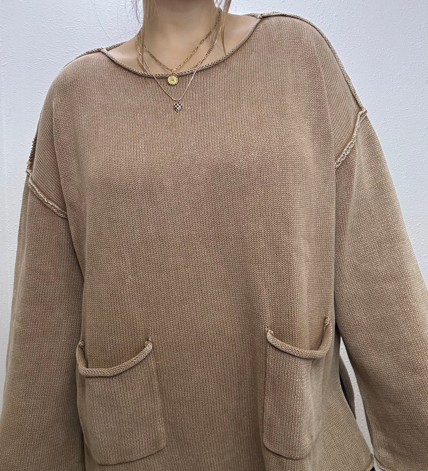 Latte Run Pocket Sweater