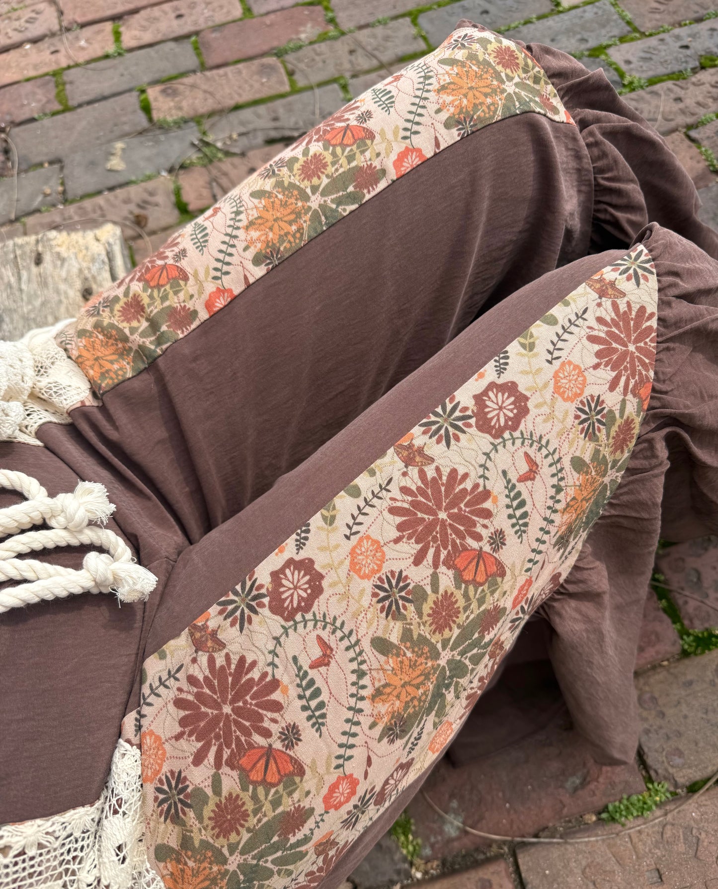 Patchwork Boho Ruffle Pants