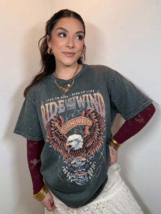 Born Wild Eagle Graphic Tee | S-3X