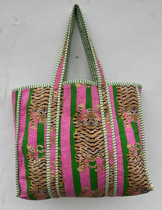 Green Tiger Quilted Bag