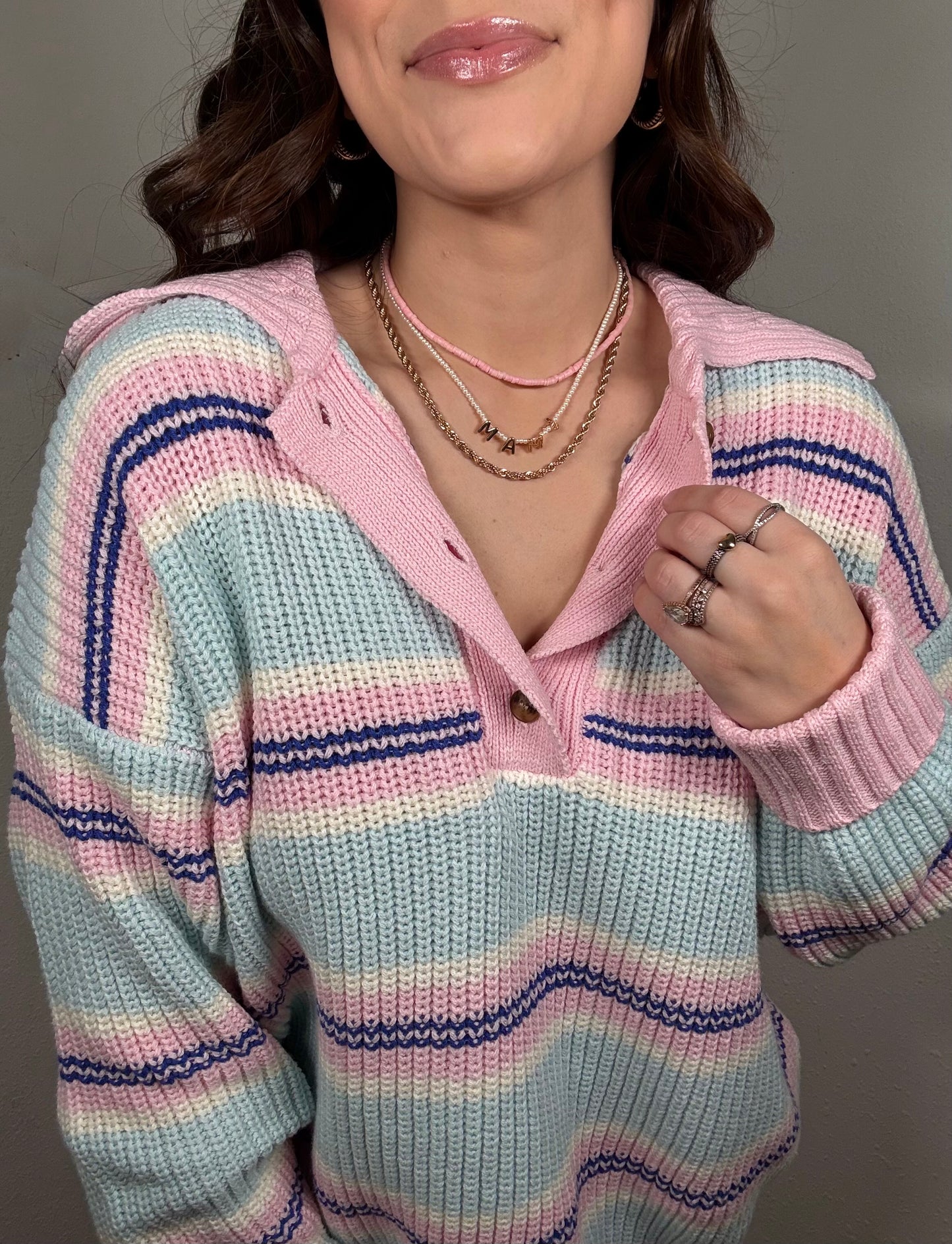 Preppy Girl Striped Sweater
