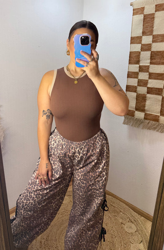 Essential Ribbed Bodysuit : Milk Chocolate