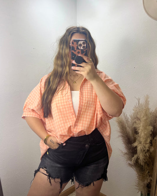 June Oversized Gingham Blouse