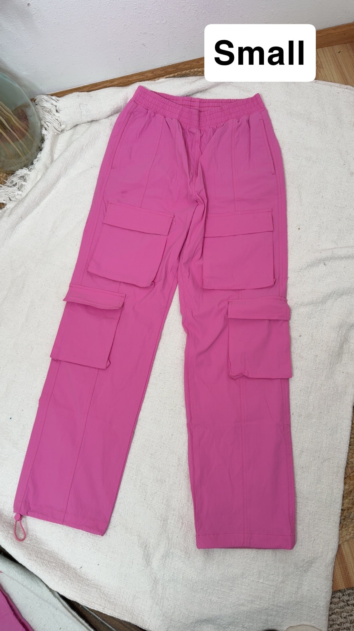 Pink Cargo Pants - Small