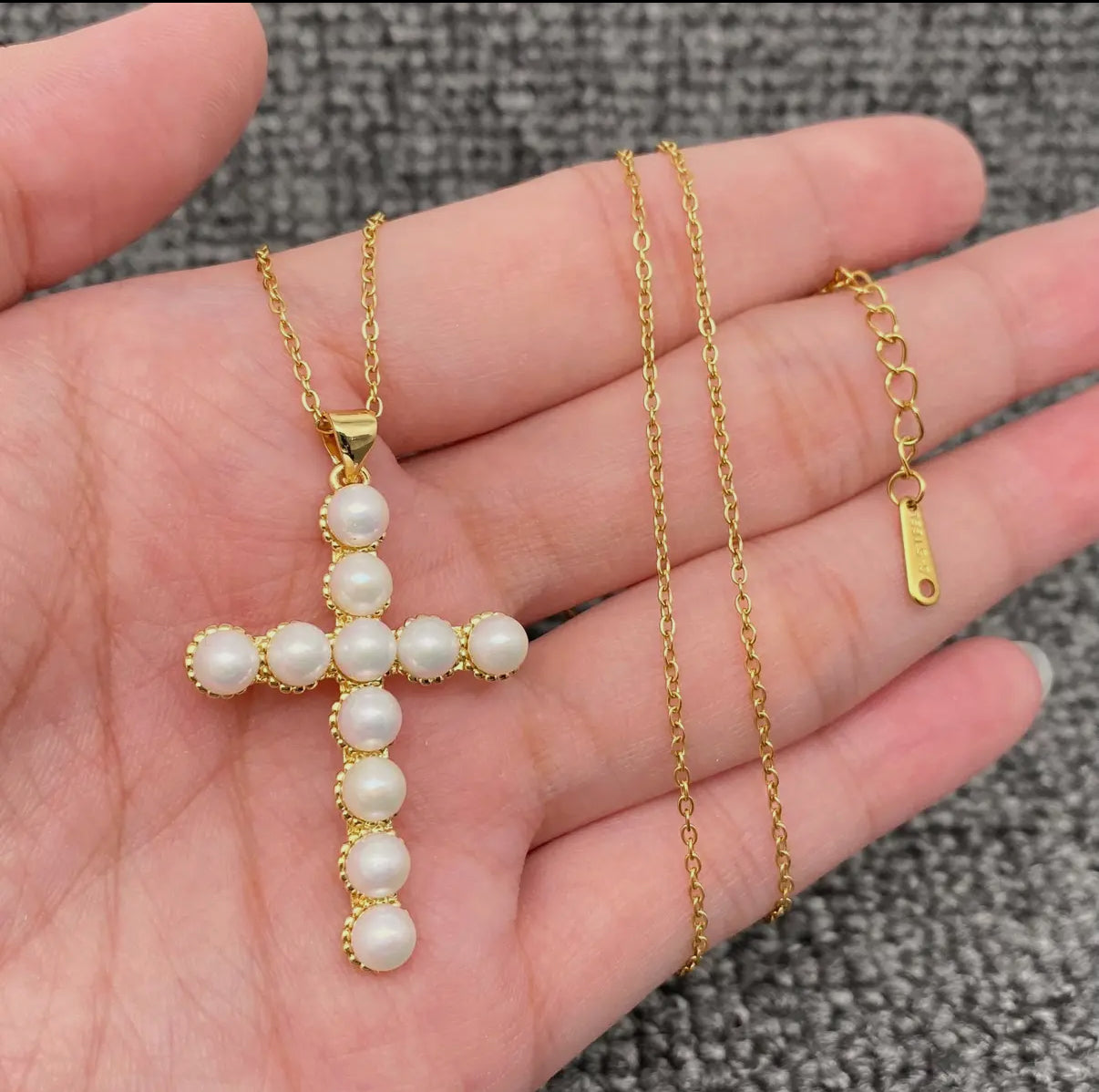 Pearl Cross Necklace