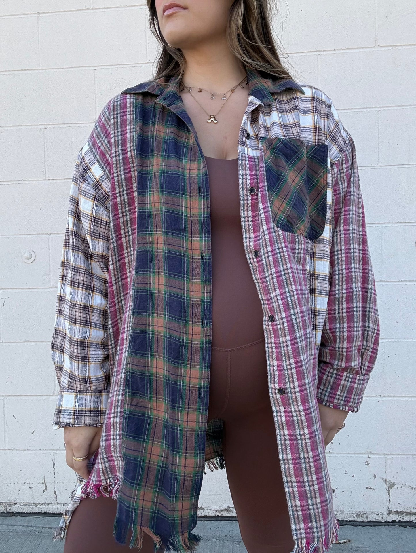 Apple Picking Frayed Flannel