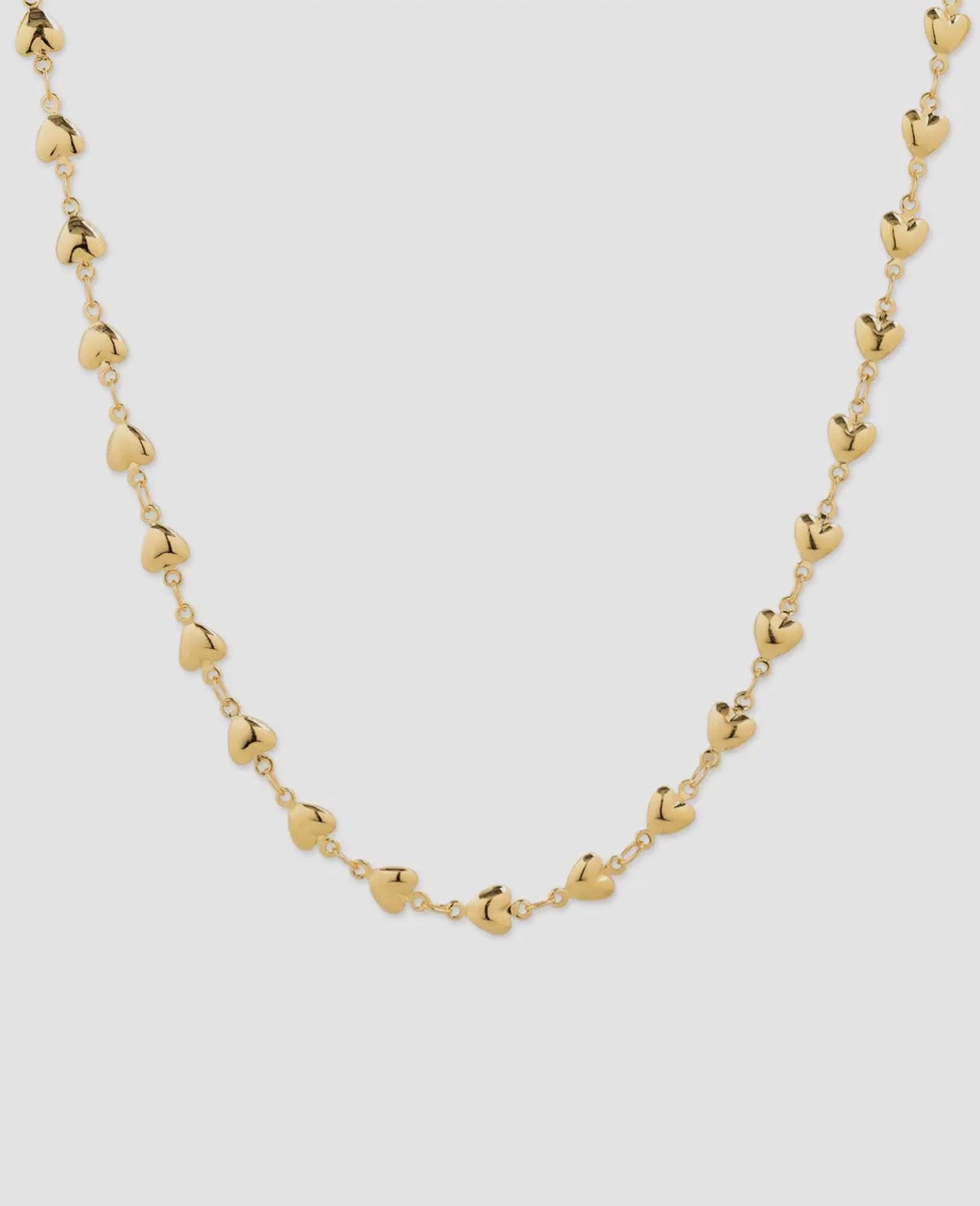 Sideways Heart Chain Necklace