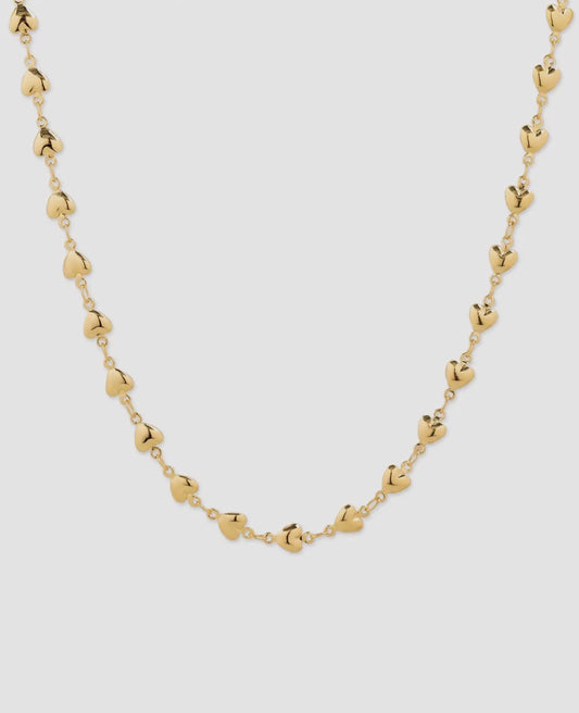 Sideways Heart Chain Necklace