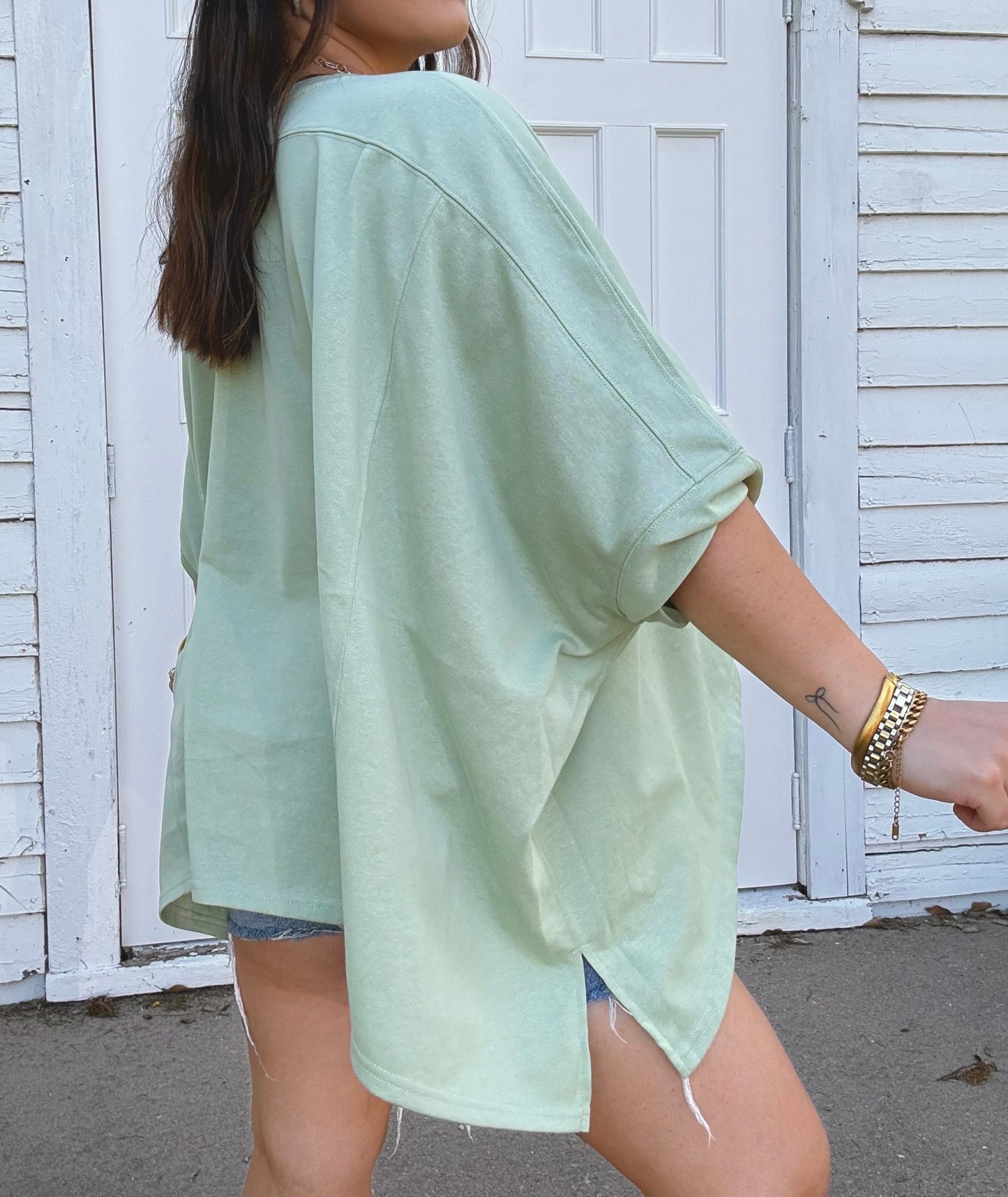 Light Sage Dohlman Top