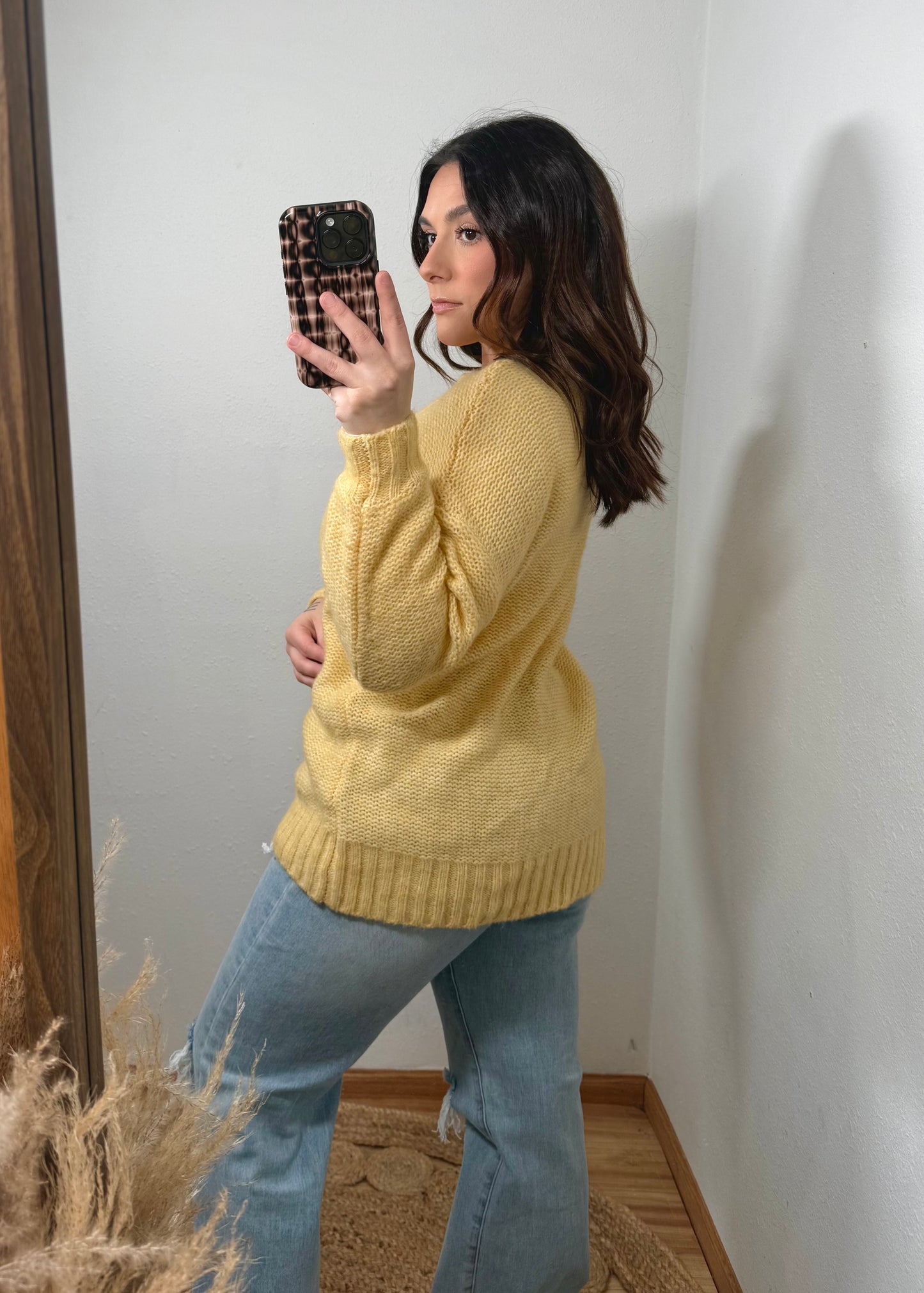 Aerie Golden Yellow Knit Sweater (XS)