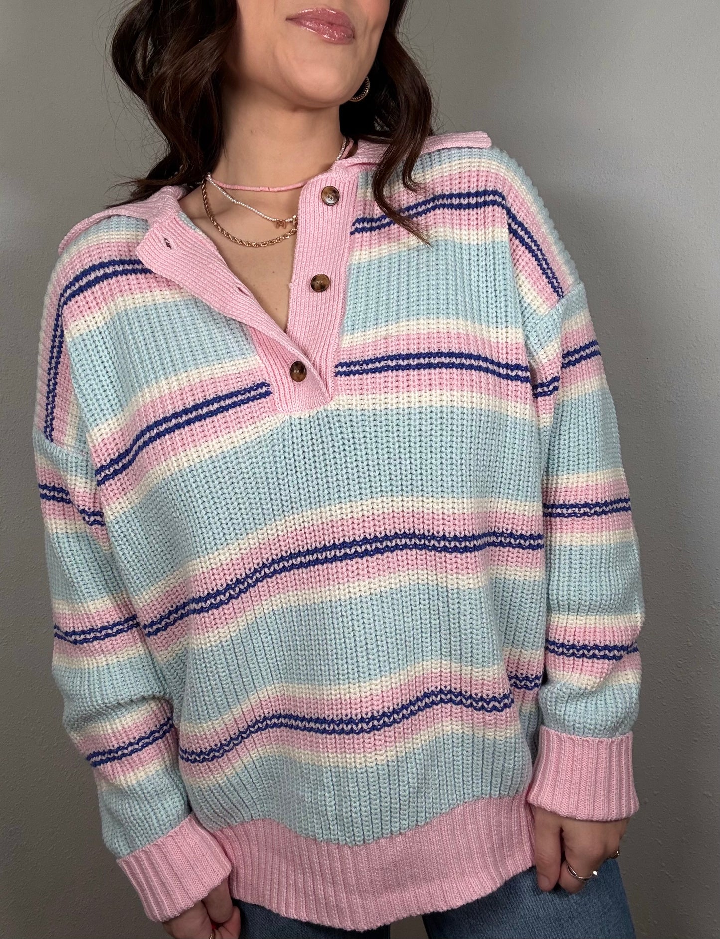 Preppy Girl Striped Sweater