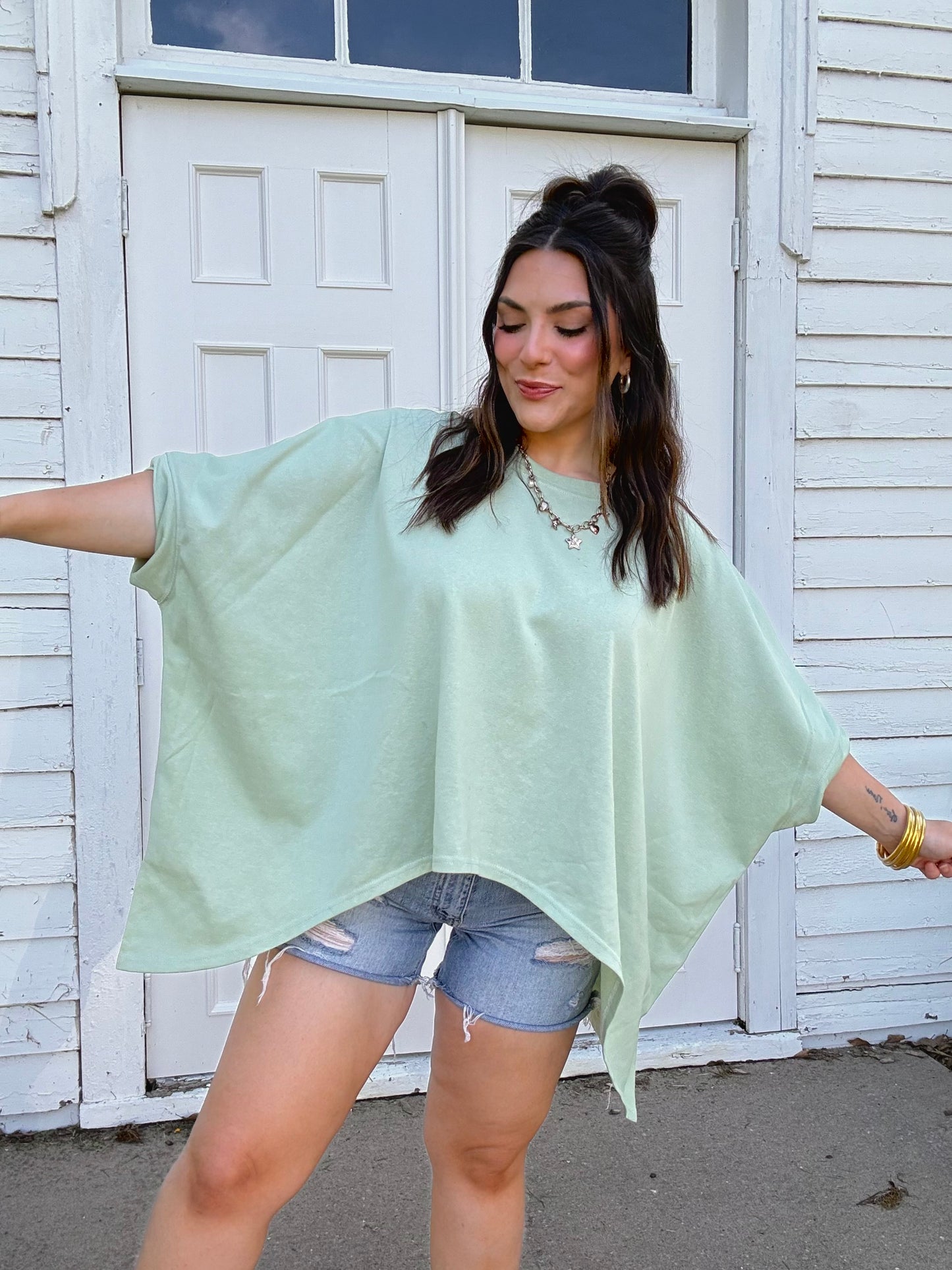 Light Sage Dohlman Top