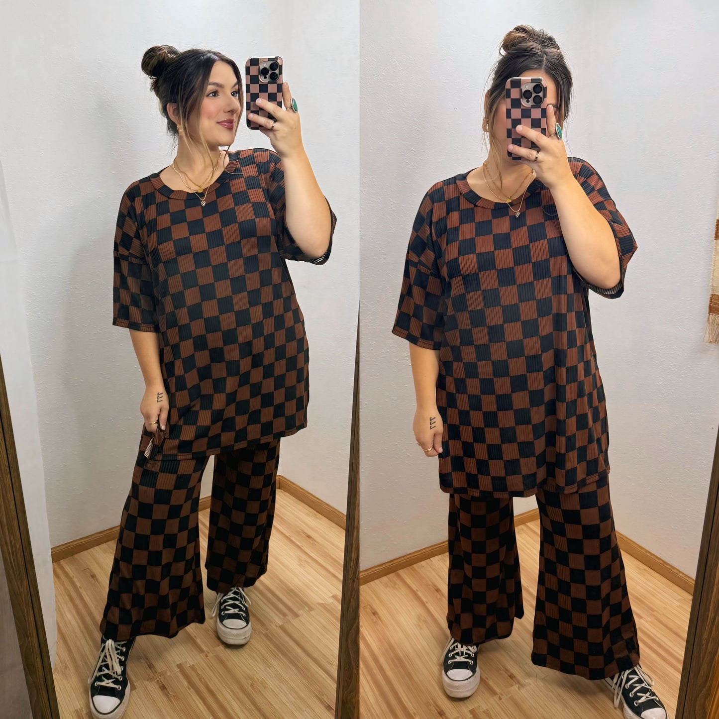 Lexie Checkered Oversized Set