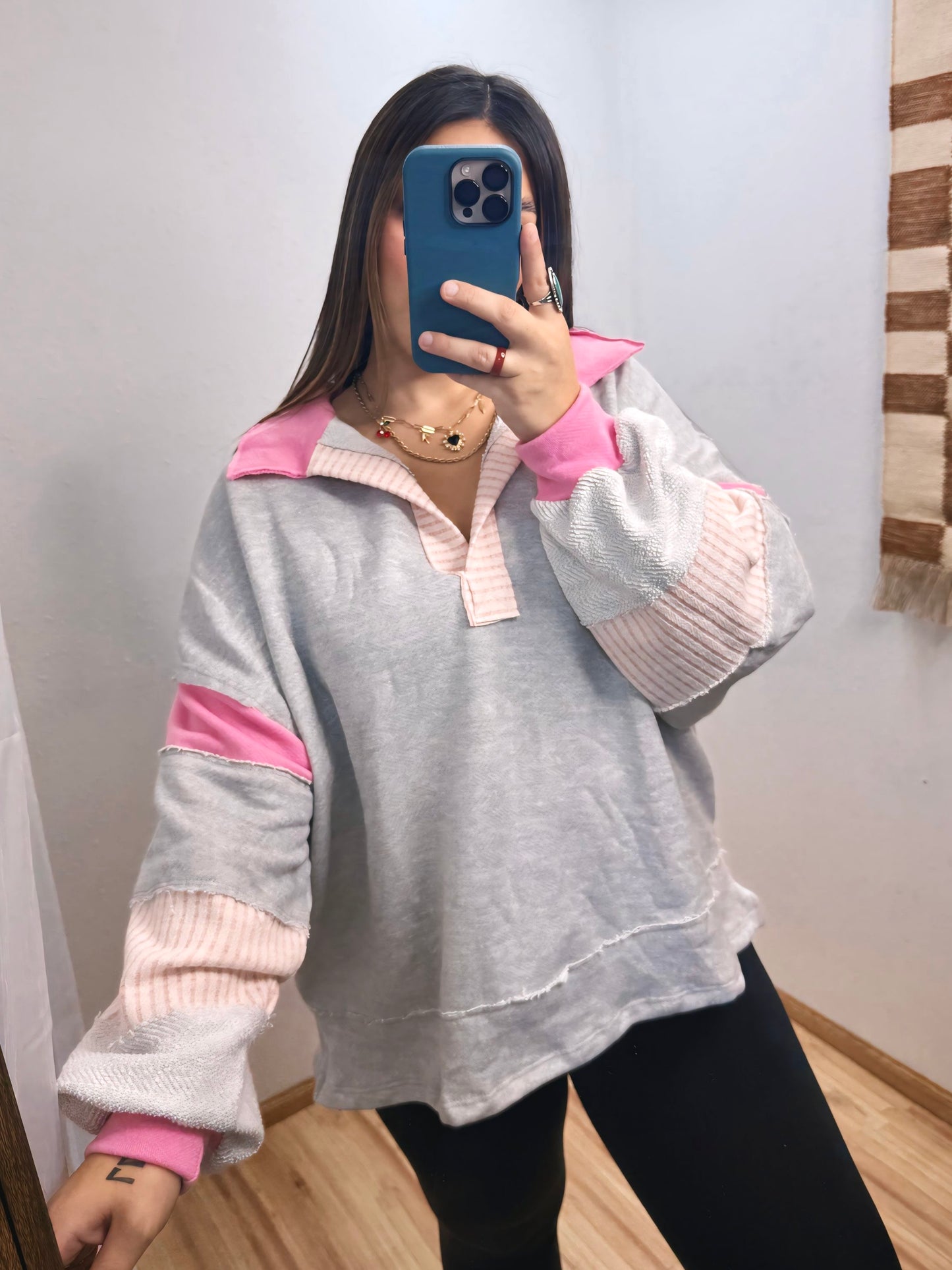 Preppy Girl Colorblock Pullover