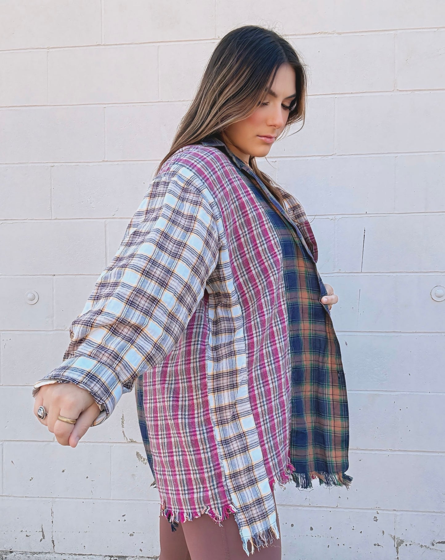 Apple Picking Frayed Flannel