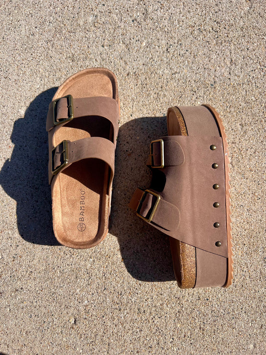 Blake Stacked Cork Sandals