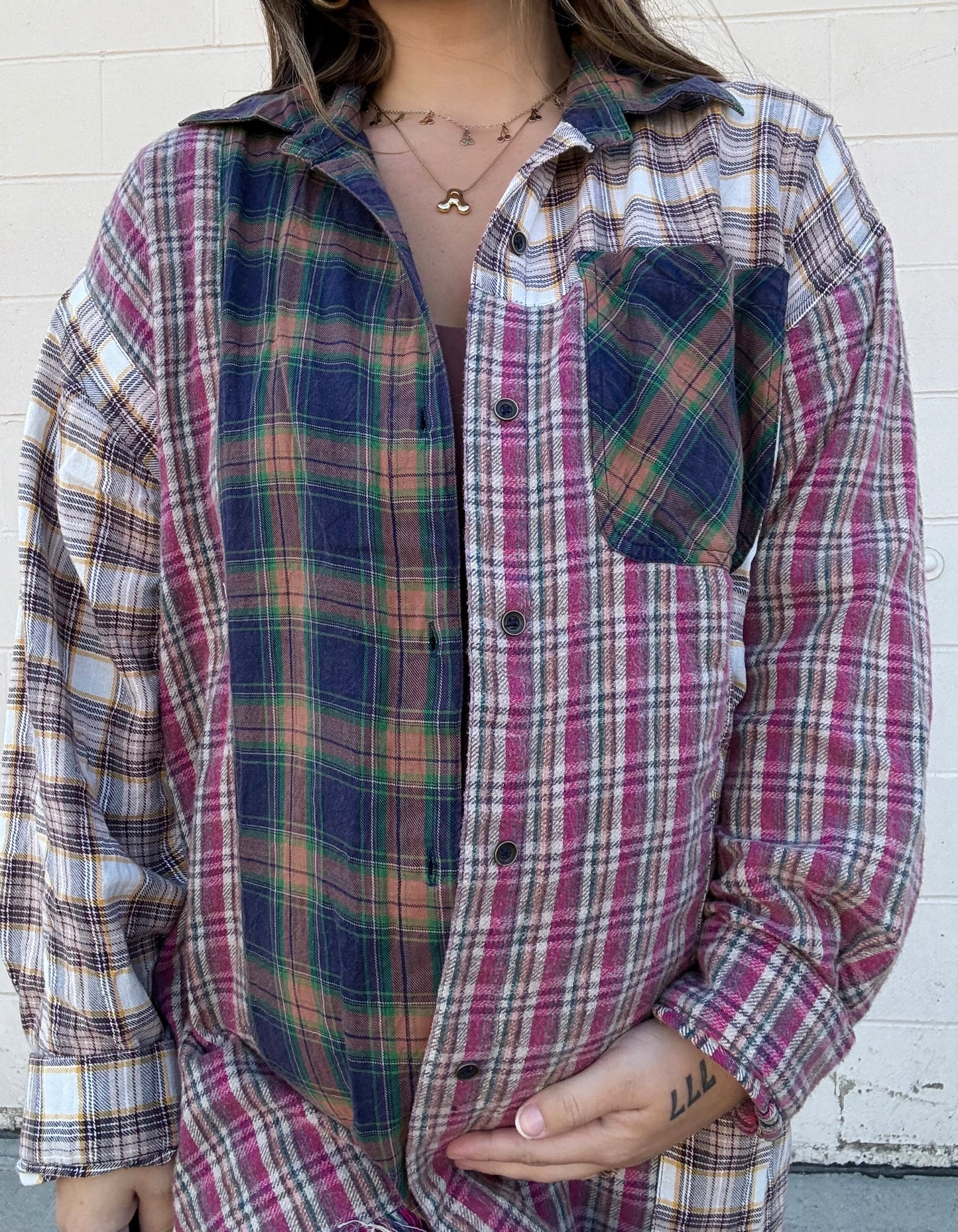 Apple Picking Frayed Flannel