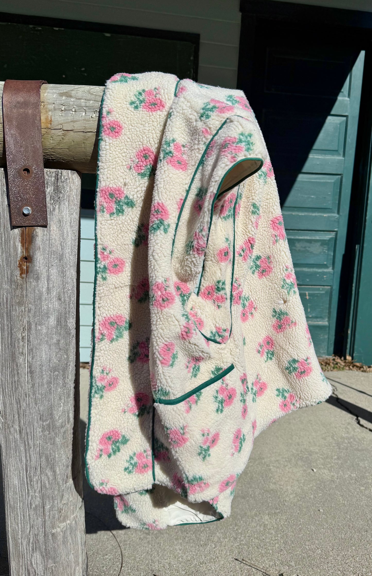Spring Floral Oatmeal Fleece Vest