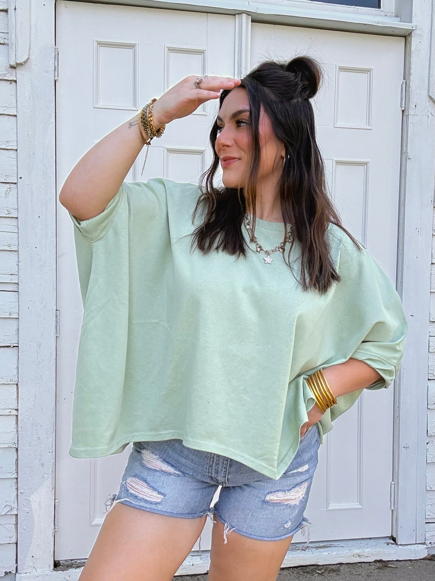 Light Sage Dohlman Top